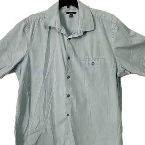 Men’s short sleeve casual shirt by Alfani. Light green. Large